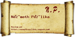 Németh Pólika névjegykártya